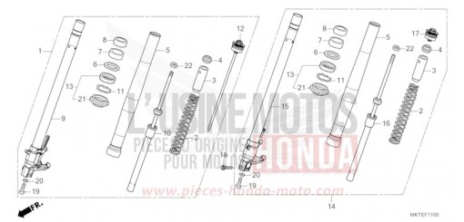 FOURCHETTE AVANT ADV750S de 2025